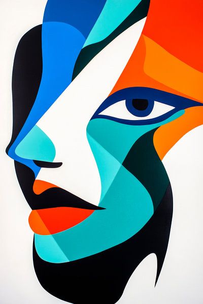 Play of colours of identity Face of colourfulness View de by Poster Art Shop