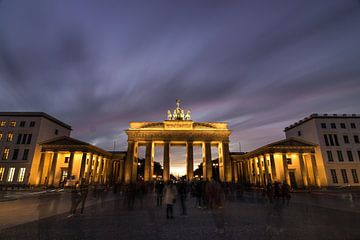 Berlijn, Brandenburger Tor in de avond