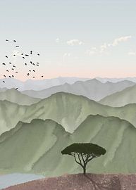 Grüne italienische Berge 2 von True Nature Art