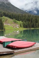 Canoes at Emerald Lake