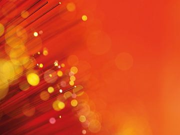Abstrakter Lichtstrahl aus Fiberglas in Orange von Martin Hendriks