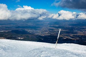 Blick von der Schneekoppe im Riesengebirge in Tschechien