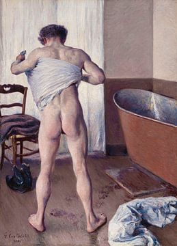 Man in zijn bad, Gustave Caillebotte...