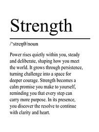 Strength Definition - White by WordsThatInspire