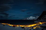 Koude winternacht in Senja / Lofoten, Noorwegen van Martijn Smeets thumbnail