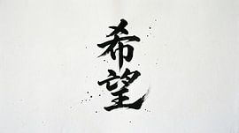 Japanese Kanji Calligraphy - Hope and Aspiration (Kibou)