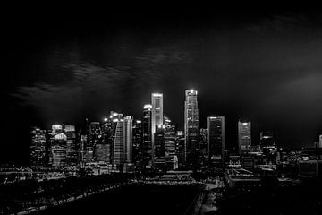 Singapore skyline met sterren van Rens Roosloot