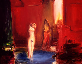 Femme nue dans un Hammam sur Armand Campi