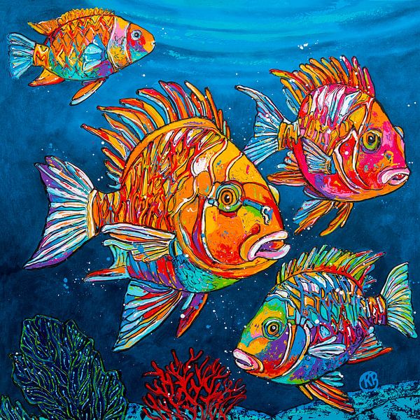 Unterwasser-Tanz von Happy Paintings