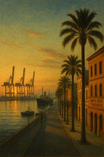 Santa Cruz Amber Glow – Harbor Sunset in Tenerife