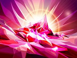 Ruby tower - vector graphic tower of gemstones by Mixed media vector arts