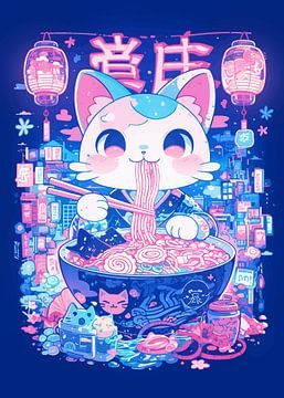 Cate Eet Ramen Neon van MIROKU