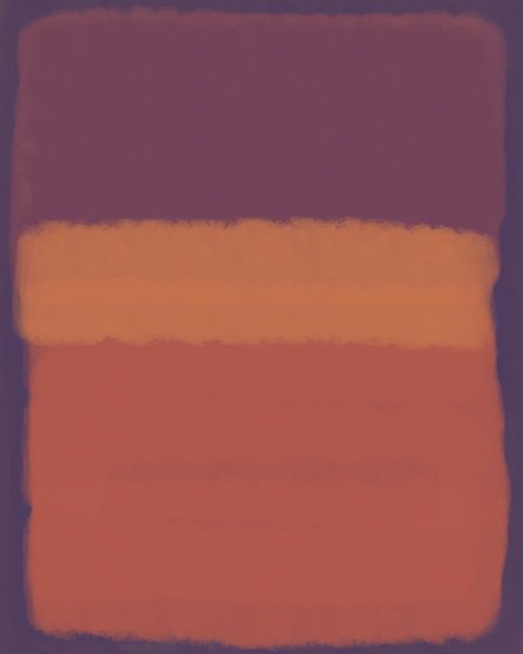 Modern abstract art in violet, ocher, warm red and purple by Dina Dankers