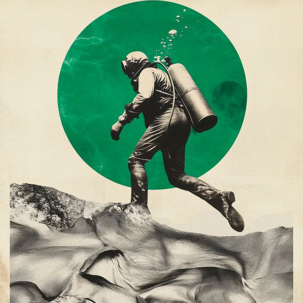 Plongeur dans le cercle de la vie par Poster Art Shop