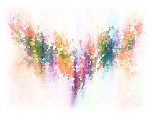 Œuvre d'art numérique moderne et abstraite Pixels Diamants