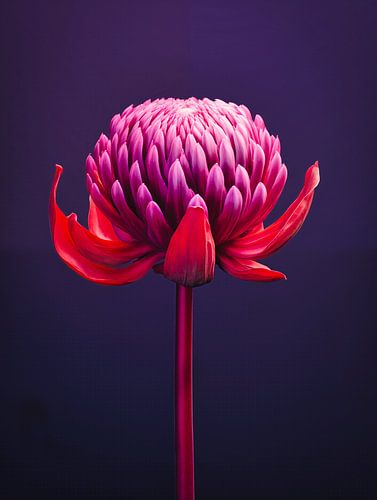 portret van een lamelbloem