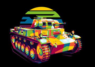 Panzer II in WPAP Illustratie van Lintang Wicaksono
