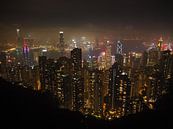 Die Skyline des Hongkonger Gipfels von Sanne Bakker Miniaturansicht