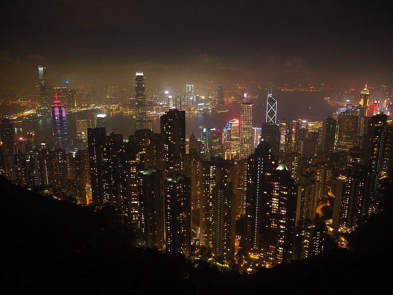Die Skyline des Hongkonger Gipfels von Sanne Bakker