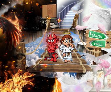 Photoshop: Hell vs Heaven Art van Mark