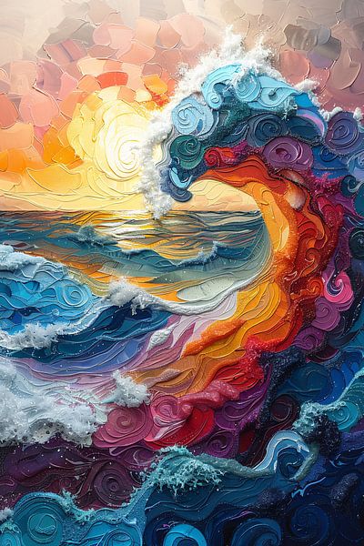Golf coloré au coucher du soleil par Art & Soul Creations