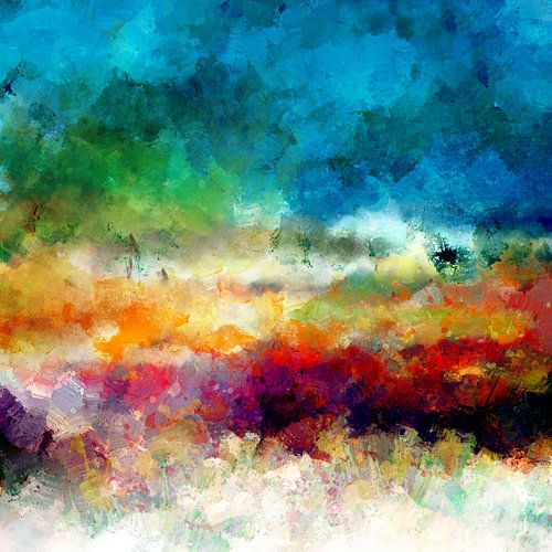 Landschap met bloemen