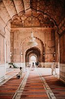 Mosque in India in pastel colours