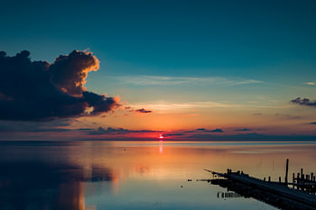 Sonnenaufgang auf Texel Wattenmeer Hafen de Cocksdorp01