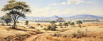 Zuid-Afrika Safari van Abstract Schilderij