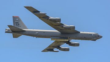 Flyby Boeing B-52H Stratofortress bomber. by Jaap van den Berg