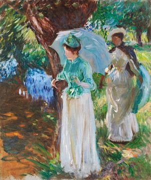 Two Girls with Parasols (1888) by John Singer Sargent. van Studio POPPY