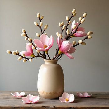 Magnoliabloesem in zachte tinten