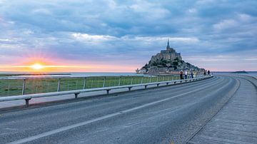 Sonnenuntergang am Mont Saint Michel