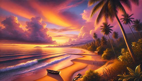 Serene Sunset by the Shore