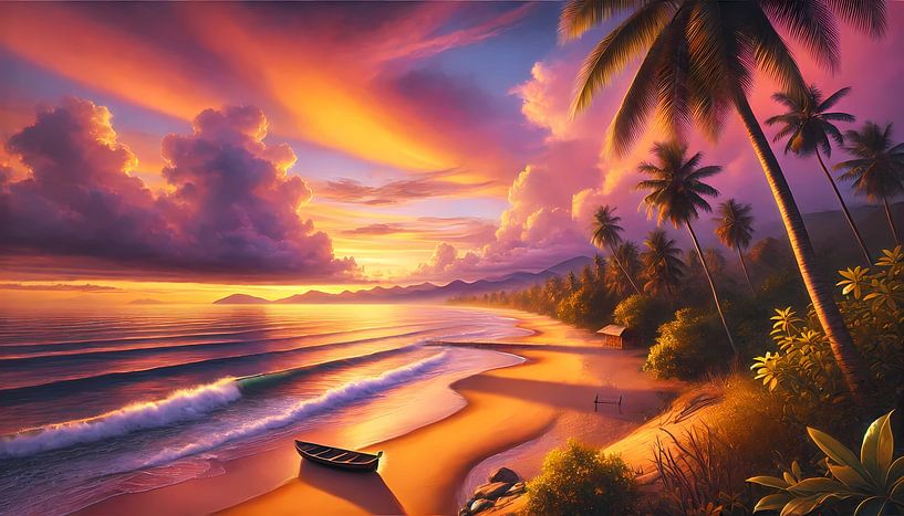 Serene Sunset by the Shore by RavenC Store