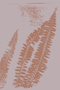 Pastel Botanicals. Plant in bruin en roze nr. 6 van Dina Dankers