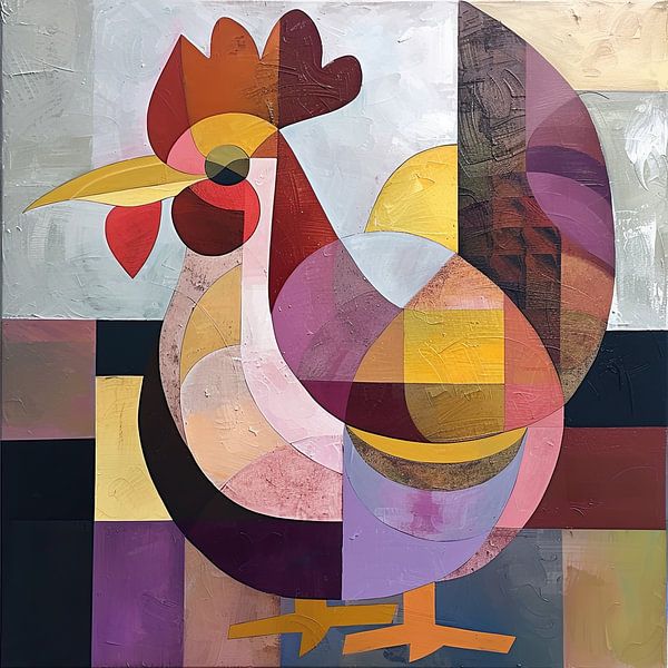 Rooster painting | Cocktail Forms by Eye catching paintings