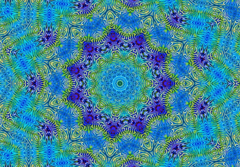 Dazzles in Petrol (Rosette in Petrol) by Caroline Lichthart