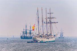 Sailing ships during quiet Den Helder by Brian Morgan