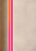 Shift — Impression artistique abstraite représentant des rayures néon, dans des tons taupe chaud rehaussés de fuchsia et d'orange