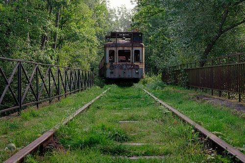 Train à vapeur abandonné
