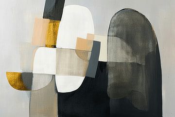 Modern and abstract shapes with a touch of gold