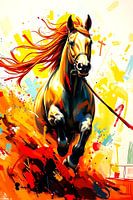 Cheval sauvage monochrome