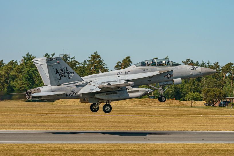 Take-off Boeing EA-18G Growler at Fliegerhorst Hohn. by Jaap van den Berg