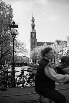 Westerkerk vue du canal Prinsengracht sur Speels Fotografie