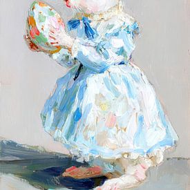 Elegant Easter Bunny with painted egg von But First Framing