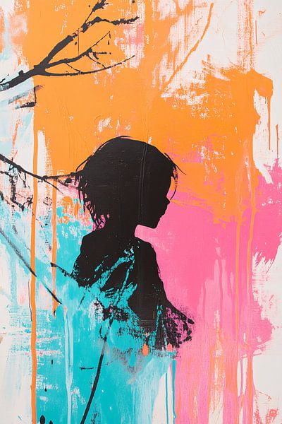 Silhouette colorée au design abstrait par Imperial Art House