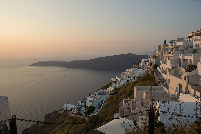 Imerovigli. Zonsondergang in Santorini van Lena Weisbek