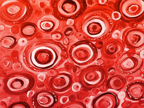 rote Kreise sur Herzmotivation by Katrin Behr