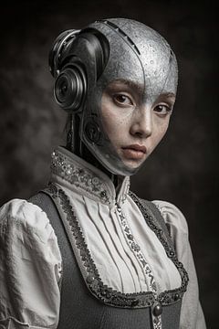 The borrowed silence of the gaze by Klaus Tesching - Art-AI